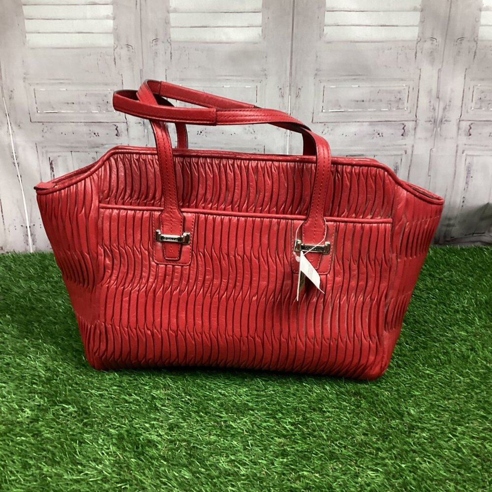 Coach Taylor Gathered Leather Alexis Carryall Tote Red NWT - Picture 9 of 16
